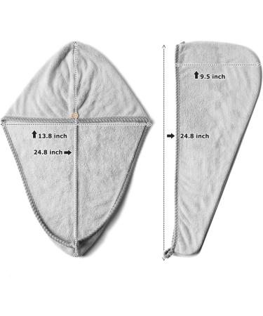 Chillyfar Microfiber Towel Set - Quick Drying Super Absorbent Hair Towels for Women & Girls (2 Pack: Beige & Dark Gray) - Perfect for Long Curly Thick Hair - Buy Online on GoSupps.com