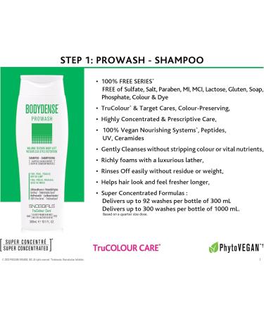 SNOBGIRLS BODYDENSE Plumping Hydrating Volumizing Shampoo for Fine Hair Volume Texture Body Lift Lightweight Vegan Shampoo for Fine Frail Dry or Limp Hair - Buy Online on GoSupps.com