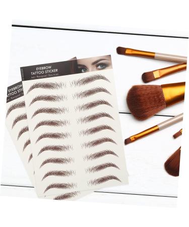 PLAFOPE 6d Eyebrows Stickers 9 sheets Temporary Hairlike Lady Waterproof Eyebrows False Transfer Transfers Brow Stickers - Buy Online on GoSupps.com