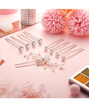40-Piece Wedding Pearl & Rhinestone Hair Pins Set for Brides & Bridesmaids - Buy Online on GoSupps.com