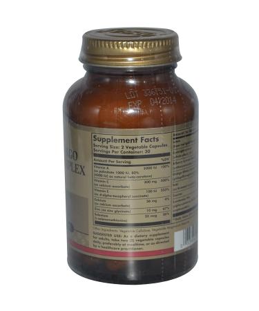 Bilberry Ginkgo Eyebright Complex + Lutein 60 Capsules by Solgar - Buy Online on GoSupps.com