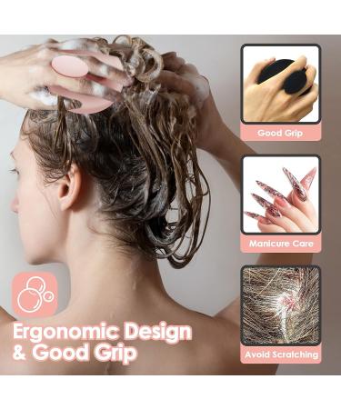 Soft Silicone Scalp Massager Shampoo Brush - Dandruff Removal and Hair Growth - Wet/Dry Hair Scrubber - Ideal for Thick Curly Hair - Nude Pink - Buy Online on GoSupps.com