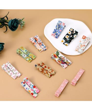 Lusofie 20Pcs Floral Print Baby Hair Clips - Non-Slip Toddler Barrettes for Girls | Hair Accessories for Fine Hair Kids - Buy Online on GoSupps.com