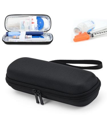 Vueinrg insulin pen bag insulin cooling bag diabetic bag portable oxford insulin bag for diabetic accessories travel diabetic utensils medication (only bag black)