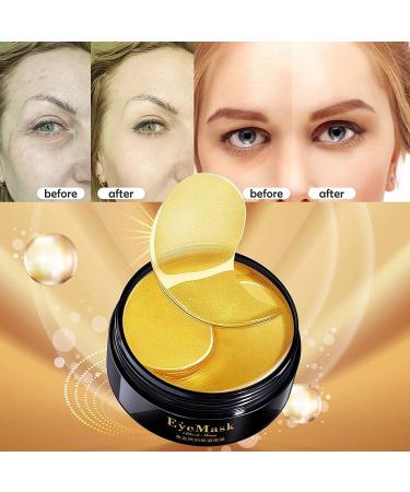 YiJiaBa 24k Gold Under Eye Mask - Collagen Eye Patches for Anti-Wrinkle & Anti Aging - 30 Pairs - Buy Online on GoSupps.com