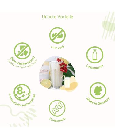 Doppelpack Power Protein Powder Vanilla | 2x750g | Multi-Component Protein Blend | Whey Soy Milk Chicken | L-Carnitine | Dr. Strunz Approved - Buy Online on GoSupps.com