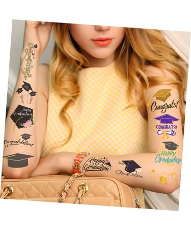 6 Sheets Graduation Season Stickers Graduation Stickers Graduation Body Decorative Stickers Graduation Sticker Arm Stickers Gradient Envelope Emulsion - Buy Online on GoSupps.com