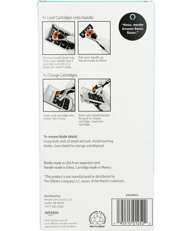 Amazon Basics 3-Blade MotionSphere Razor for Men with Dual Lubrication Handle - 21 Piece Set - Buy Online on GoSupps.com