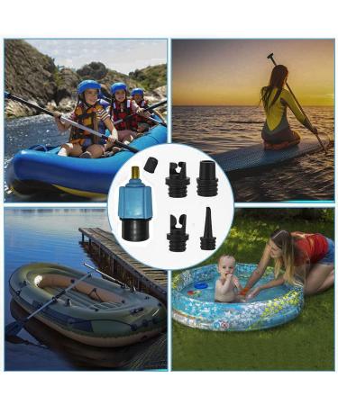 Paddle Board Pump Adapter | FIPASEN Air Pump Adaptor with 4 Valve Nozzles | for Inflatable Boat, SUP, Bed | Compressor Converter - Blue - Buy Online on GoSupps.com