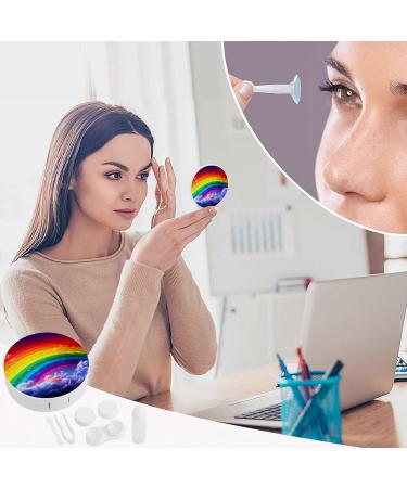 Buy Rainbow Print Contact Lens Case - Durable & Stylish | Perfect Travel Lens Care Box - Buy Online on GoSupps.com