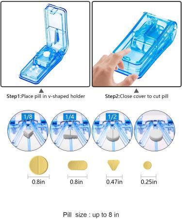 Monthly Pill Organizer & Cutter - 2x Daily Portable Weekly Bag Stickers for Medication Management - Buy Online on GoSupps.com