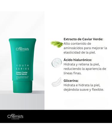 Skin Chemists Green Caviar Anti-Aging Face Serum with Hyaluronic Acid - Rejuvenate & Hydrate | 1 fl oz - International Shipping Available - Buy Online on GoSupps.com