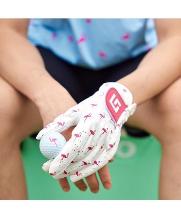 Uther Golf Glove - Tight Grip Zero Friction Men's & Women's Golf Glove with Zip Pouch - Flamingo Large Left Hand - Buy Online on GoSupps.com