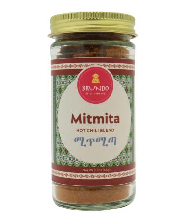 Mitmita | Imported Authentic Ethiopian Spice Blend With Bird's Eye Chili Pepper (2 oz) | NON-GMO | No Preservatives | Made and Imported from Ethiopia | Fiery Hot 2 Ounce (Pack of 1)