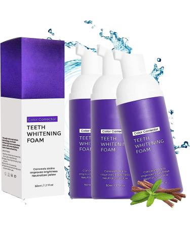Lot de 3 boosters de blanchiment des dents mousse mousse ultra-fine 50 ml