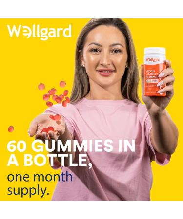 Wellgard High Strength Vitamin D3 Gummies 3000 IU - 60 Vegan Chewable Mixed Berry Flavour - Buy Online on GoSupps.com