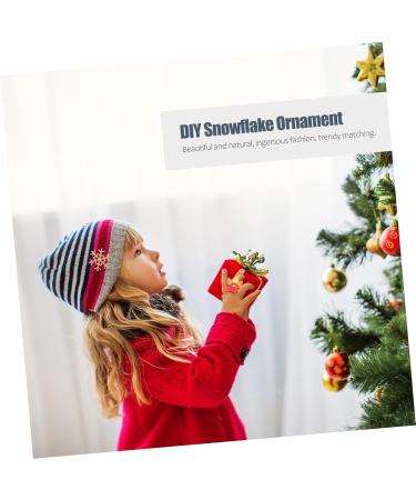 Zerodeko 60 Pcs Christmas Snowflake Stickers Christmas Snowflake Ornaments Tiara Silver Onion Glitter Cloth - Buy Online on GoSupps.com