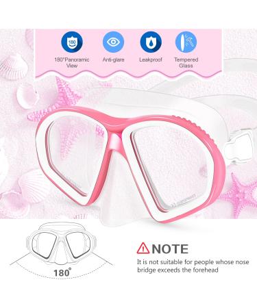 Supertrip Kids Swim Goggles with Nose Cover - Pink | Diving Mask for Youth 6-14 - Buy Online on GoSupps.com