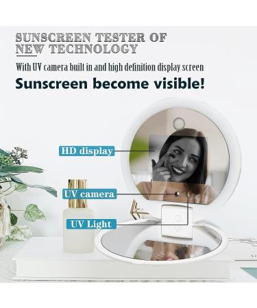Sunscreen Detector Compact Mirror for Face SPF Protection | UV Camera for Travel | Portable Makeup Mirror for Sun Care - Buy Online on GoSupps.com