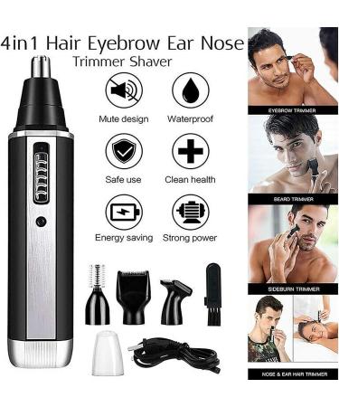 USB Rechargeable Ear and Nose Hair Trimmer - Waterproof Professional Dual Edge Blades for Men & Women - Buy Online on GoSupps.com