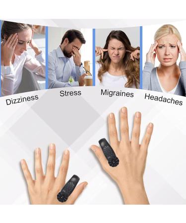 QANYEGN Acupressure Clips Migraine Pressure Point Clips Plastic LI4 Acupressure Hand Pressure Point Clips for Headache Migraine Tension Relief (Black) - Buy Online on GoSupps.com