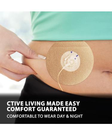Universal Adhesive Patches for CGM & Insulin Pumps - Waterproof Breathable Skin-Friendly - 20 Pack with 0.8-Inch Hole - Long Lasting & Pre-Cut Adhesive Tape - Buy Online on GoSupps.com