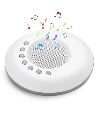 White Noise Machine Baby  Sound Machine for Sleeping Adults Kids 28 Non-looping Soothing Sounds  30 Level Volume 3 Timer Memory Function Audio Jack  Rechargeable for Home Office Nursery Travel