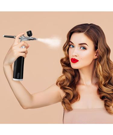 Handheld Airbrush Kit with Compressor - Cordless Mini Makeup Machine for Nail Art, Cake Decorating, Barber & Painting (Black) - Buy Online on GoSupps.com