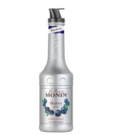 MONIN Blueberry Fruit Mix Puree 1 Litre for Cocktails Smoothies and Mocktails. Vegan-Friendly Allergen-Free 100% Natural Flavours and Colourings. 2-in-1 Blueberry Puree and Sugar Syrup Hybrid