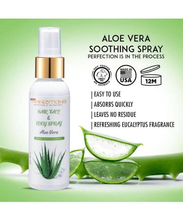 Aloe Vera Spray for Hair Dreads & Locs + Eucalyptus Face Mist | Hydrating & Refreshing 2oz - Buy Online on GoSupps.com