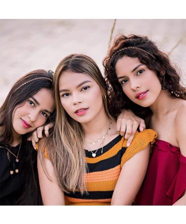 Stylish Rhinestone Hair Bands - 5-Piece Non-Slip Elastic Headbands for Dancing Parties & Everyday Wear - Buy Online on GoSupps.com