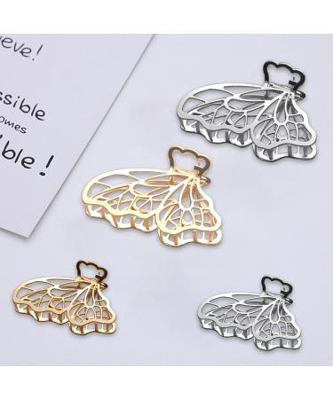 Vegcoo 4 Hair Clips - Medium Metal Clips in Gold & Silver for All Hair Types | Stylish Hair Accessories for Small & Large Styles - Buy Online on GoSupps.com
