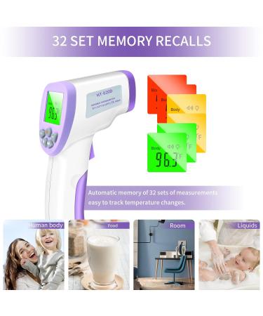 Touchless Infrared Forehead Thermometer - Accurate Digital Thermometer for Adults and Kids - Fever Alarm - Fast Temperature Reading - Body or Object - Buy Online on GoSupps.com