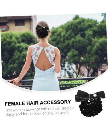 FRCOLOR Net Pocket Butterfly Barrettes Mesh Hair Snood Clip Hairnet Lace Bow Christmas Bows Hair Clip Chinese Decor Mesh Hair Snood Decor Headband Stainless Steel Temperament Miss 11.5x7cm Black - Buy Online on GoSupps.com