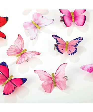 18 Pcs Vintage Glitter Butterfly Hair Clips | Stylish Hair Accessories for Teens & Women - Buy Online on GoSupps.com