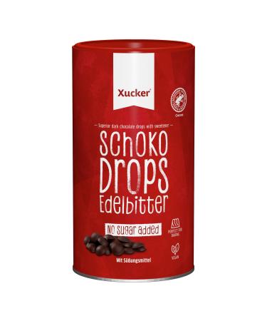 Xucker chocolate drops noble bitter 750g - chocolate with xylitol substitute vegan chocolate chocolate drops sugar -reduced sweets for baking (min. 75% cocoa content) 750 g (1 Pack) - Buy Online on GoSupps.com
