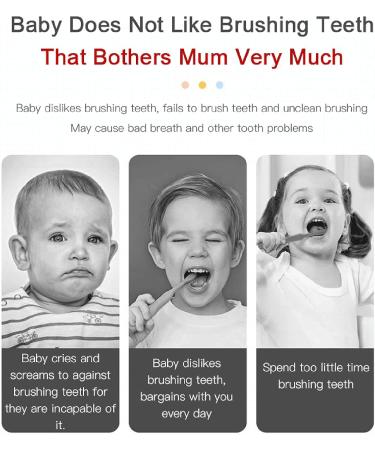 Buy U-Shaped Children's Toothbrush - 360 Cleaning Silicone Bristles for Kids 2-6 Blue Long Handle - Buy Online on GoSupps.com