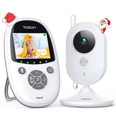 YOTON Baby Monitor Monitor with Infrared Night Vision 2.4-inch Screen Digital Surveillance Camera and Audio VOX Mode Temperature Sensor 8 Lullabies Alarm Function Indoor 480P