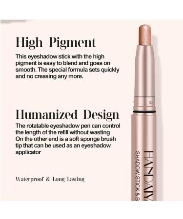 Double-Ended Eyeshadow Stick | Waterproof Concealer & Highlighter | Long-Lasting Portable Makeup | Perfect for Halloween & Daily Use (12 - Buy Online on GoSupps.com