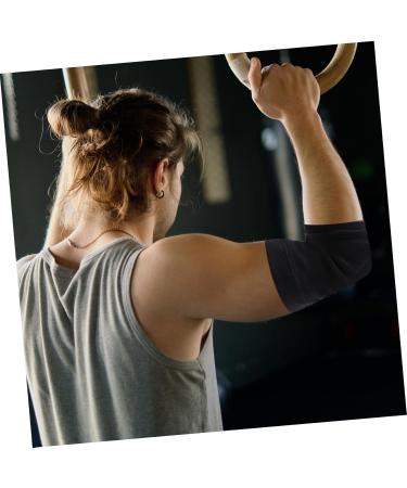 Mobestech Thick Sponge Elbow Pads & Braces for Men - Support Sleeves Splints & Protectors for Tennis & Volleyball | Black - Buy Online on GoSupps.com