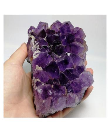 Hot Natural Amethyst geode Cluster Purple Quartz Stone Crystal geode Amethyst Cluster for Home Decoration ZJGIDTEM (Size : 500-600g)
