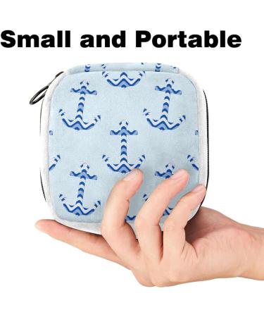 Anchor Pattern Sanitary Napkin Storage Bag - Color634 | Period Tampon & Makeup Pouch - Buy Online on GoSupps.com