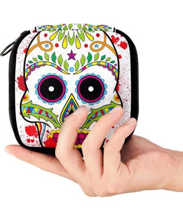 GIAPB Period Bag - Sanitary Napkin Holder & Makeup Pouch - Art Skull Color4263 - Buy Online on GoSupps.com