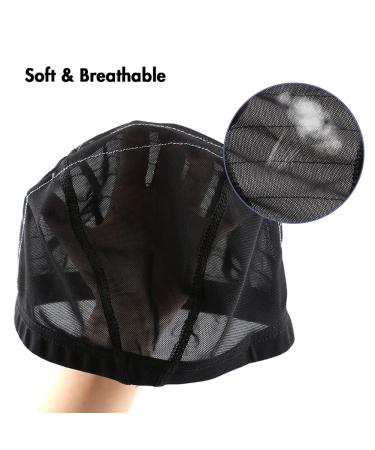Bella Hair Mesh Dome Wig Cap for Wig Making - Small Black | Stretchable Hairnet with Wide Elastic Band | Ideal for Beginners Sewing 4x4 Lace Closure - Buy Online on GoSupps.com