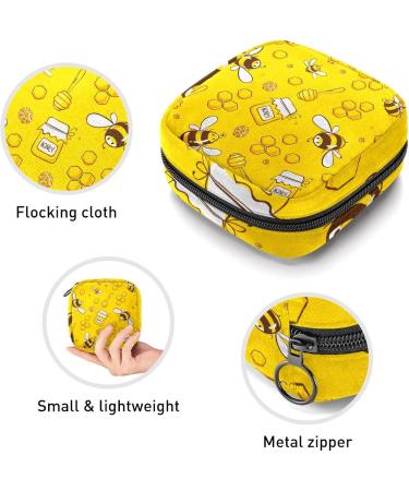 Women's Bonds Storage Bag - Portable Stillpad Holder Flying Bee Honey Yellow Period Kit Bag for Girls - Buy Online on GoSupps.com