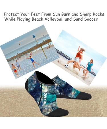 XUKER Neoprene Beach Volleyball Socks 3mm | Water Sports Sand Soccer Booties | Camo-low Cut X-Large - Buy Online on GoSupps.com