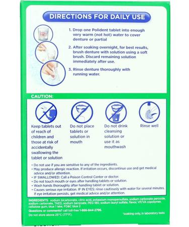 Polident Overnight 84ct - Fast-Acting Dental Adhesive for Secure Dentures | International Shipping Available - Buy Online on GoSupps.com