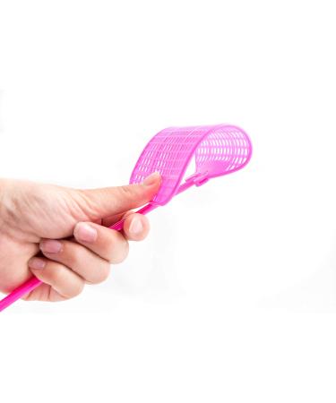 Patleyn Heavy Duty Fly Swatter Set - 2 Pack Pink Green - Flexible Long Handle, Strong Manual Swat - Summer Colors - Assorted 3 Pack - Buy Online on GoSupps.com
