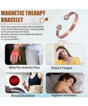 EnerCoppeX Copper Magnetic Bracelet for Women - Detox Jewelry with 3500 Gauss Magnet (CPB-0964Q) - Buy Online on GoSupps.com