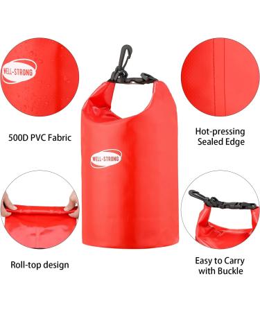 WELL-STRONG 234pcs Waterproof First Aid Kit with Survival Tools - Red 3L | Ideal for Fishing, Kayaking, Boating, Rafting | Emergency Kit with Compass | WS023-survival-red - Buy Online on GoSupps.com